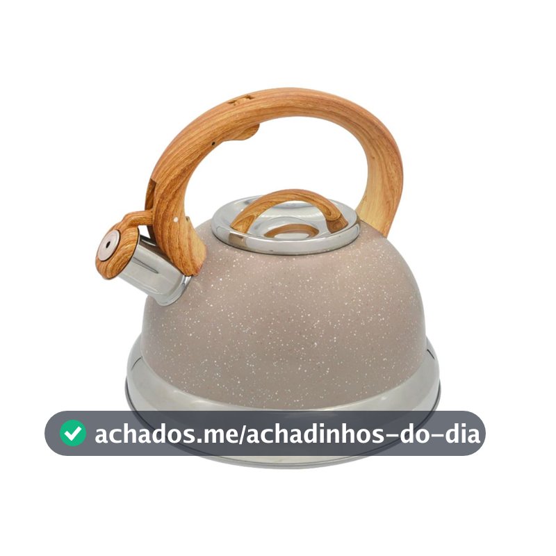 Chaleira Brinox Com Indução e Apito 2,7 L - Linha Roma - Cor Areia