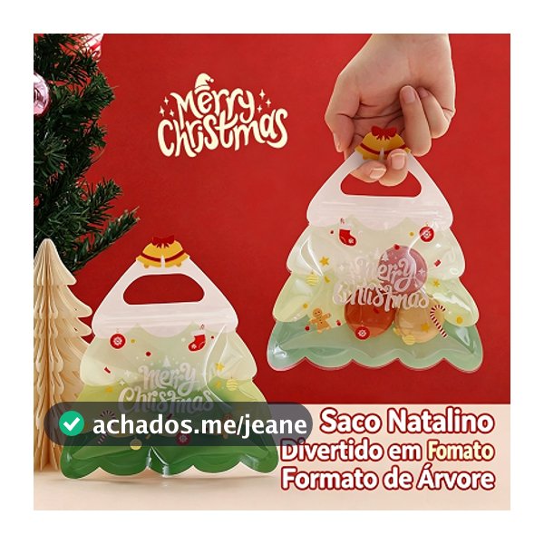 Saco Ziploc Transparente Fofo, Embalagem para Doces Balas Biscoitos, Natal Aniversário, Lembrancinha de Festa