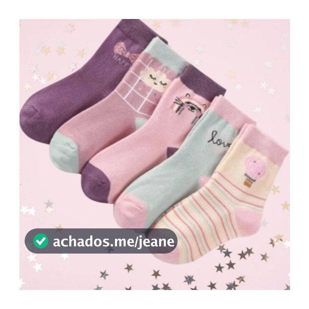 3 / 6  / 12 / 15 / 18 Pares Meias para Menina Criança 2-10 Anos Conforto em Algodão ENVIO IMEDIATO