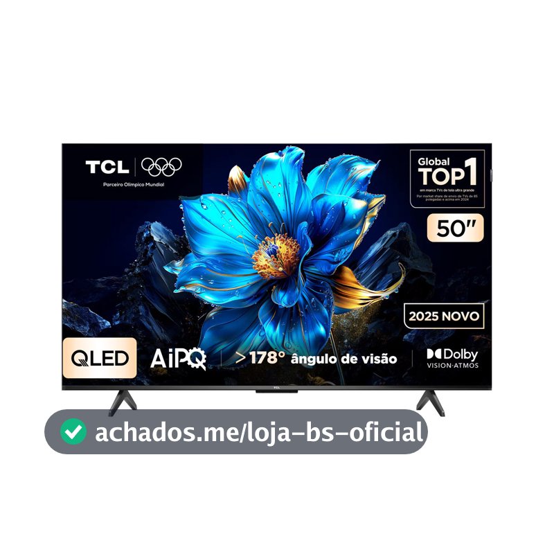 Smart TV 50 50P7K 4K QLED UHD 60Hz com Sistema Operacional Google TV TCL