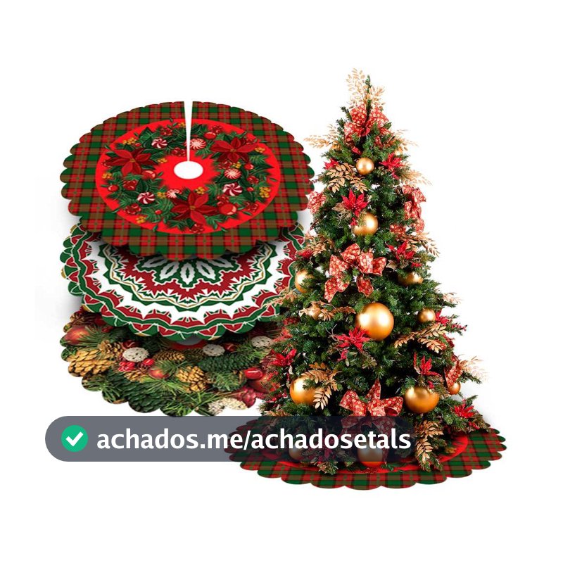 Saia Base Tapete Para Árvore De Natal Enfeite Decoração 70cm