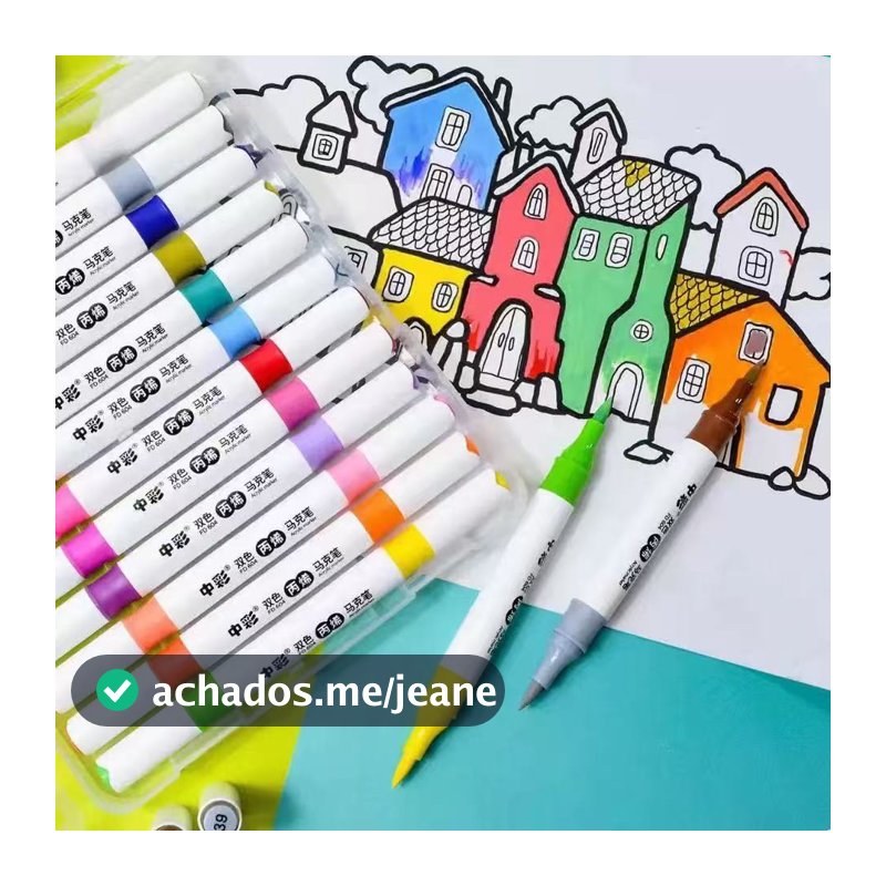 caneta marcadores acrílicos de cor média, ponta dupla, duas cores, secagem rápida, multicamadas, à prova d'água, opacos,