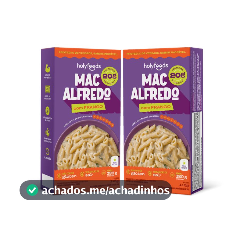 Kit HolyFoods 2x Mac Alfredo 115g