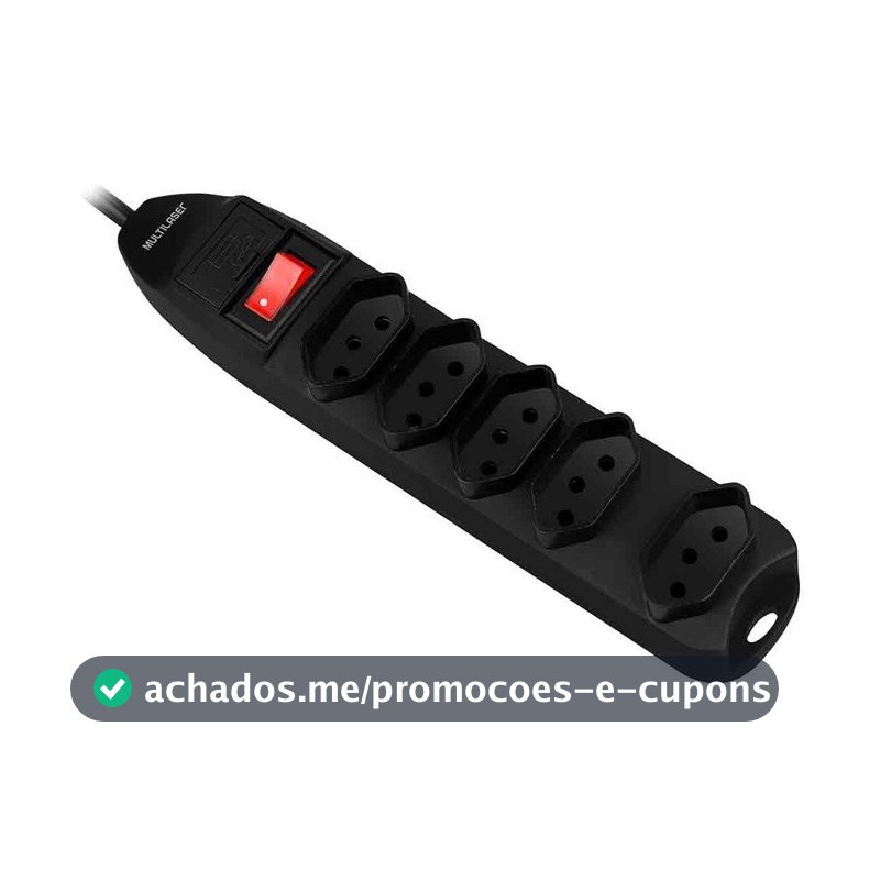 Filtro De Linha Multilaser 5 Tomadas Preto Wi297 BIVOLT