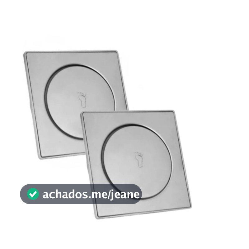 Ralo Inteligente 10x10/15x15Cm Click Inox Banheiro Lavabo Veda Cheiro