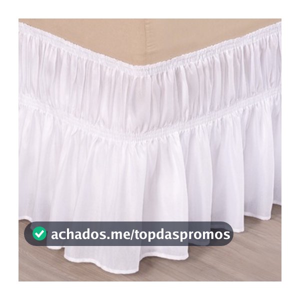 Saia Box Para Cama 2 Elásticos (King Size) Microfibra BRANCA