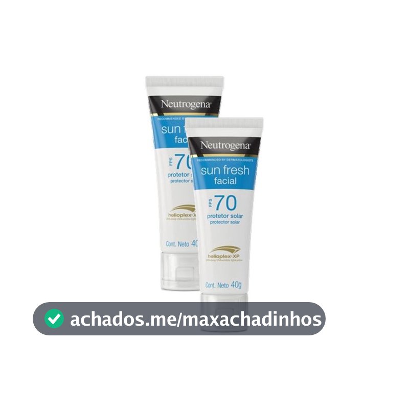 Kit 2 Unidades Protetor Solar Facial Neutrogena Sun Fresh FPS70 40g