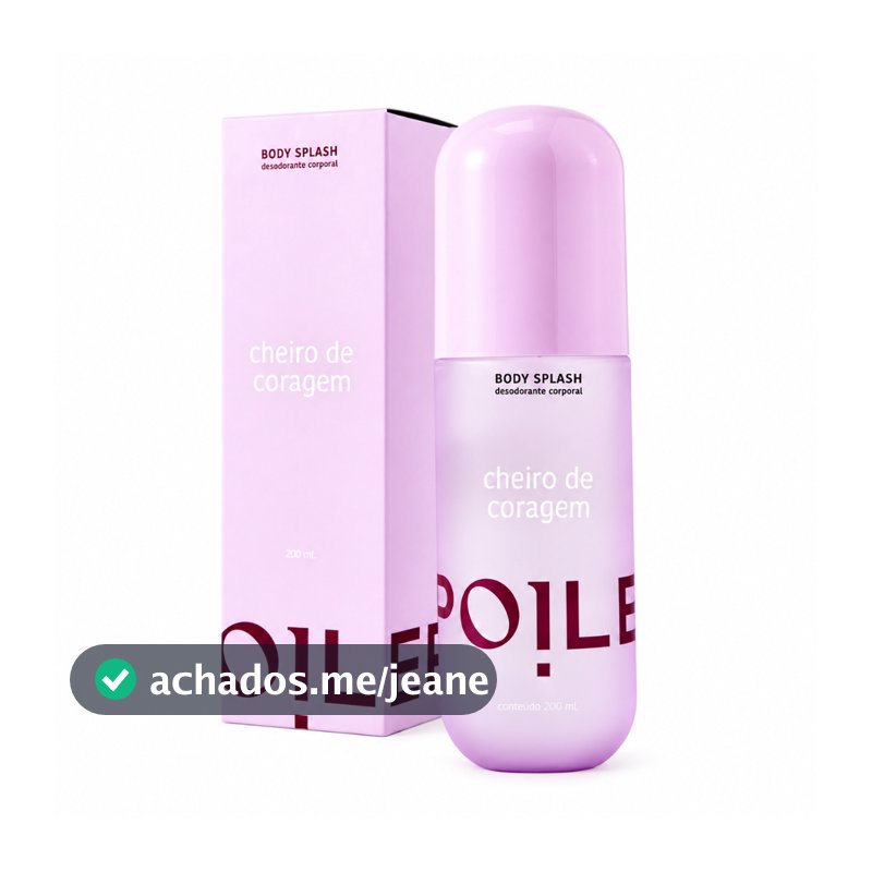 Body Splash Feminino Spoiler Cheiro de Coragem 200ml Fragrância Corporal Marcante para Uso Diário