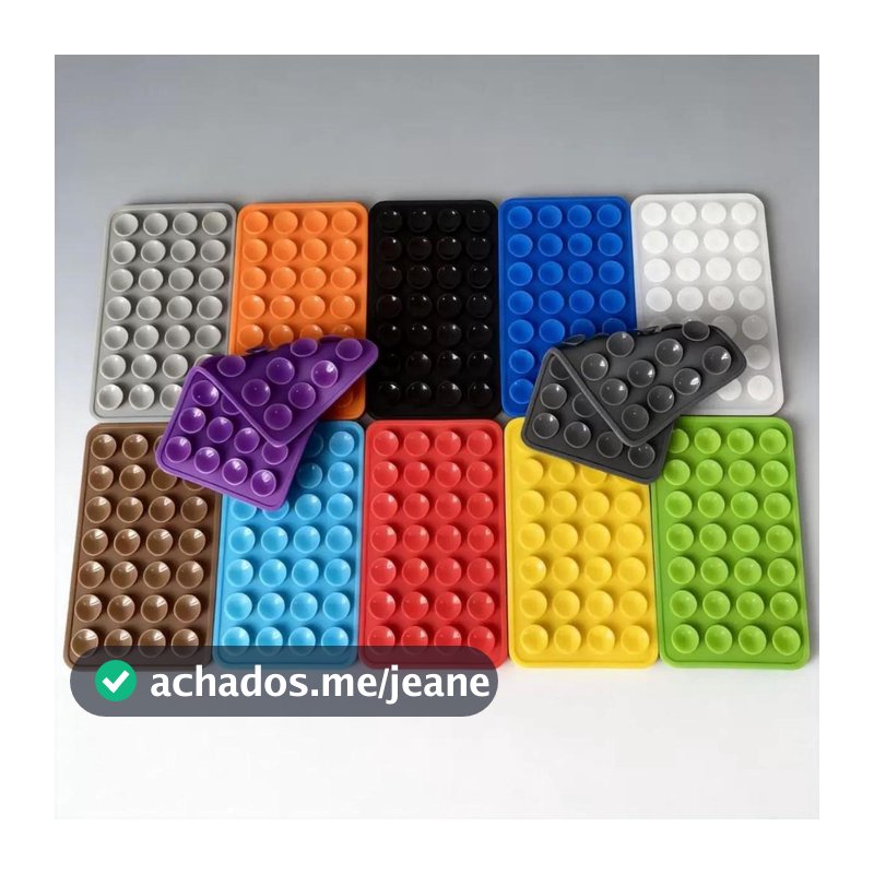 Suporte Adesivo PARA CELULAR SMARTPHONE  de Silicone com Ventosa para Celular Reforçado Rosa Claro