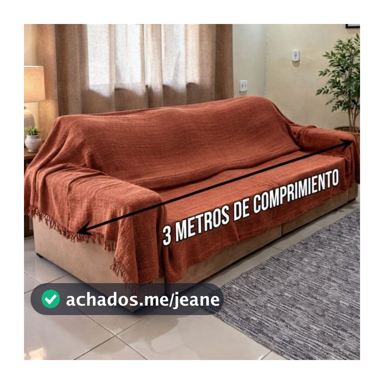 Manta Para Sofá 3 METROS Terracota Luxo Gigante 300x180cm COBRE TODO SOFÁ