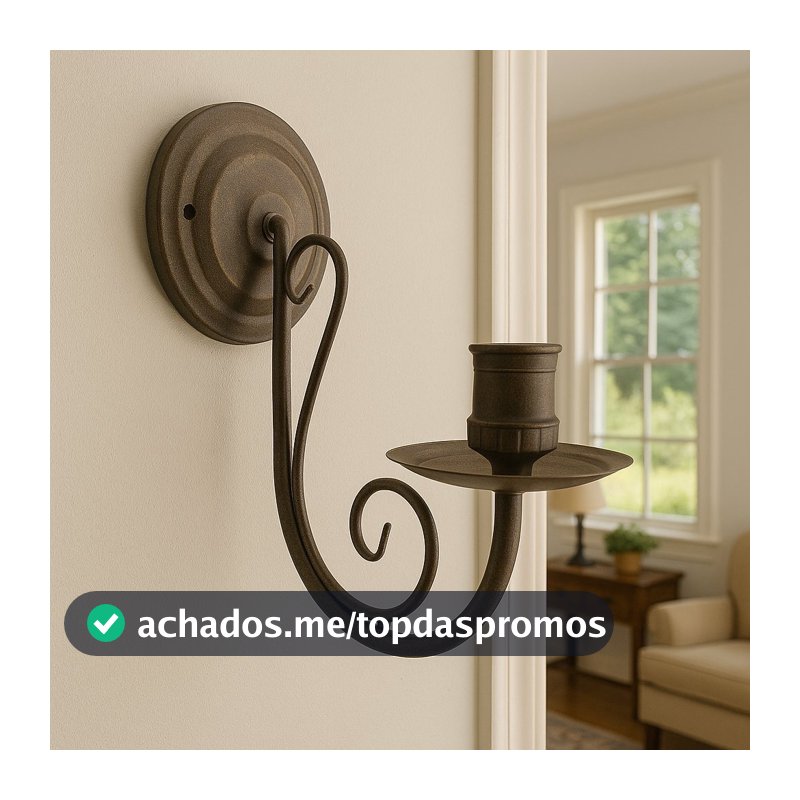 Arandela de Parede Rústica Decorativa em Metal Estilo Colonial Vintage para Sala Varanda Corredor Área Gourmet