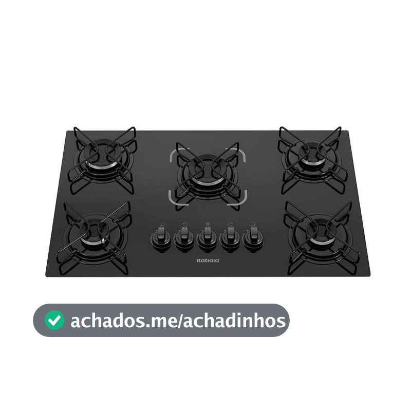 Cooktop Itatiaia Essencial 5 Bocas Vidro Preto Bivolt 3700000193