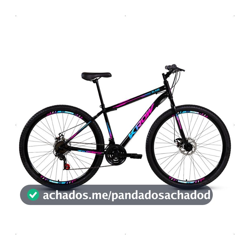 Bicicleta Aro 29 Aço Carbono Freios A Disco 21 Marchas Krow Bikes Para o dia a Dia Passeio