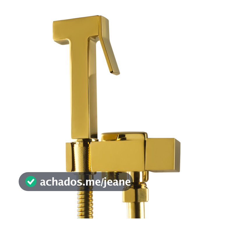 Ducha Higiênica Banheiro Intima Chuveirinho Aço Inox Dourada