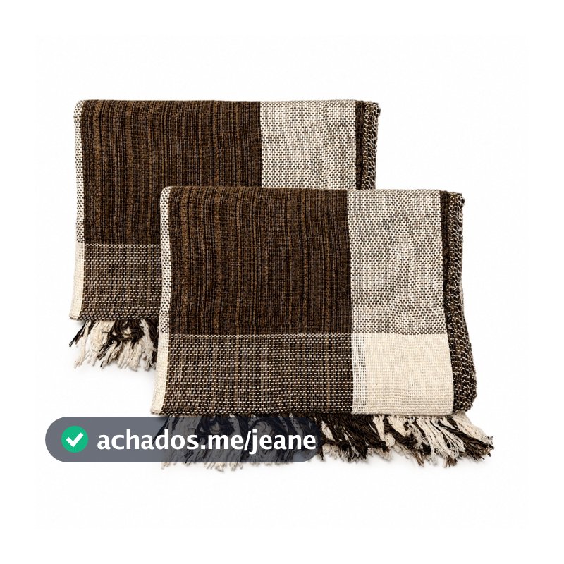 Kit 2 Mantas para Sofá Gigante 2,10m x 1,20m Luxo Decorativas e Protetoras para Cama e Poltrona