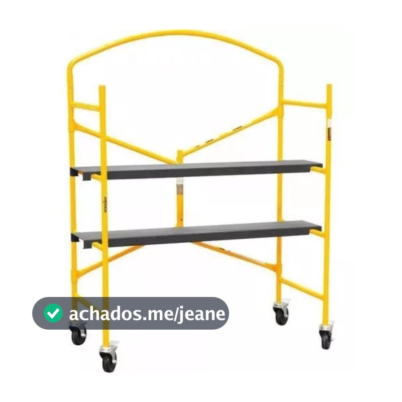 Andaime Dobrável Portátil 225kg Com 2 Plataformas - Vonder