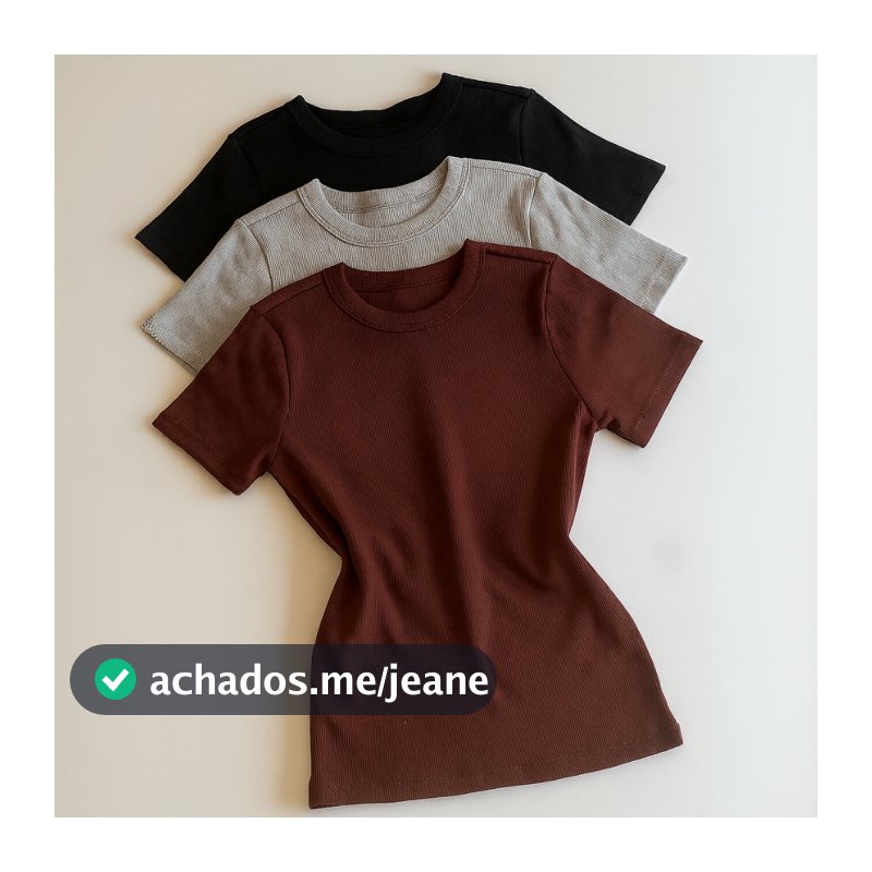 Kit 3 Blusas Femininas em Ribana – Tecido Canelado, Caimento Justo e Perfeitas para Looks Casuais