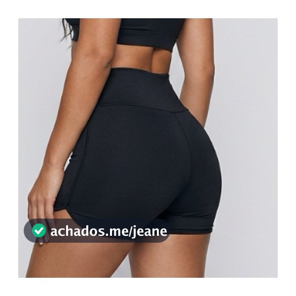 Short Feminino Suplex Curto Academia Fitness Cintura Alta Zero Transparência Preto Treino