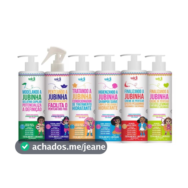 Kit Monte o seu Jubinha 300ml Widi Care Lançamento Widi Care