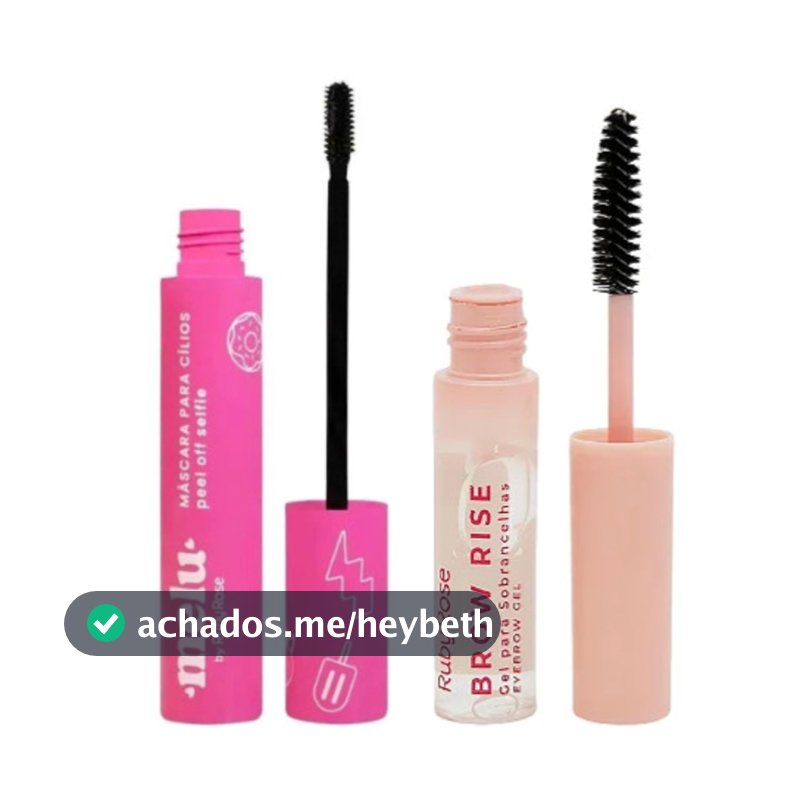Kit Mascara De Cilios Melu Ruby Rose Rimel + Brow Rise Gel Para Sobrancelhas E2503 Ruby Rose