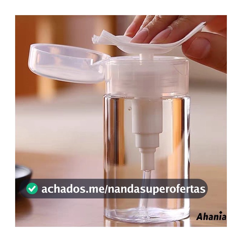 Ahania Porta Acetona 100ml/150ml Frasco Transparente Push Down Pump Removedor De Maquiagem Recarregável Reutilizável