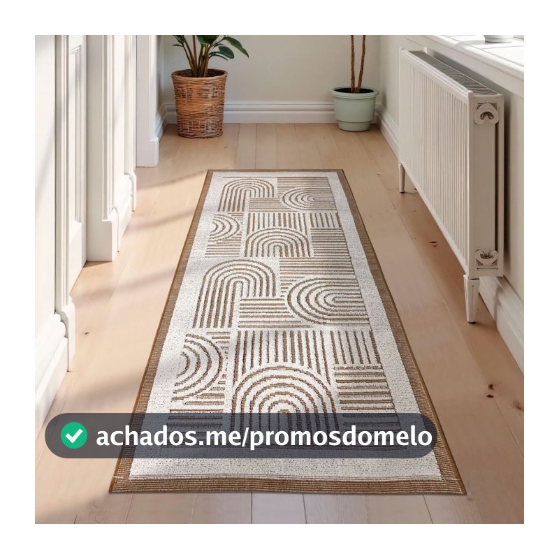 Passadeira Línea 0,50cm x1,40m em Tear Decorativo Cozinha Corredor