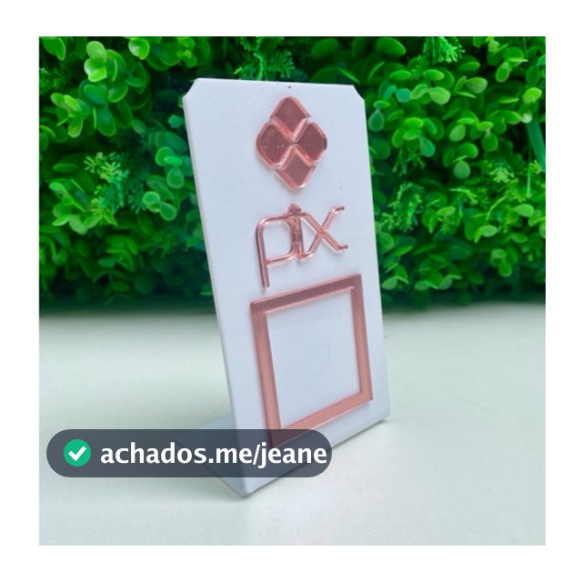 Display PIX para Pagamento – Acrílico Espelhado com Espaço para QR Code