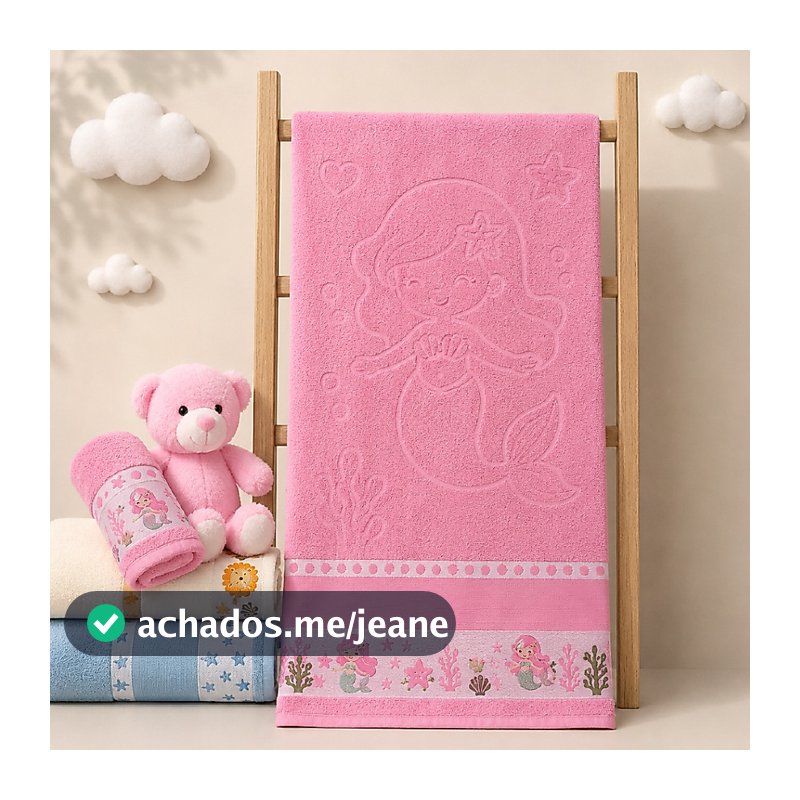 Kit 2 Toalhas de Banho Kids Infantil Para Bordar Ponto Cruz 100% Algodão Toalha Infantil Bordada Menino Menina