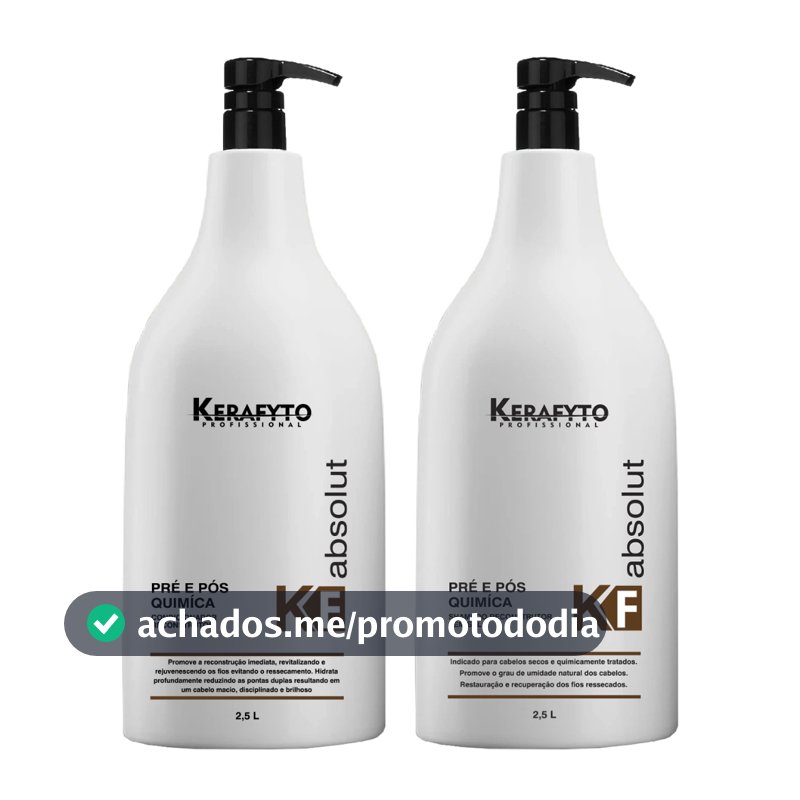 Kit Absolut Kerafyto - Pos Quimica , Shampo 2.5 Lt + Condicionador 2.5 Lt - Protege E Reestrutura A Fibra Capilar