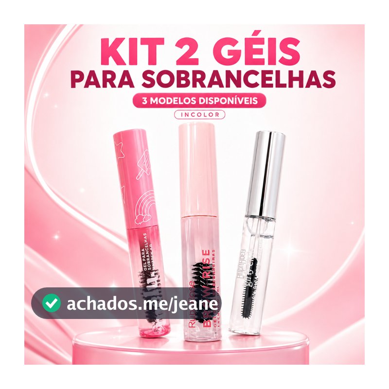 Kit 2 Gel Para Sobrancelhas Inclor Melu /BROW RISE - Ruby Rose Best Sell