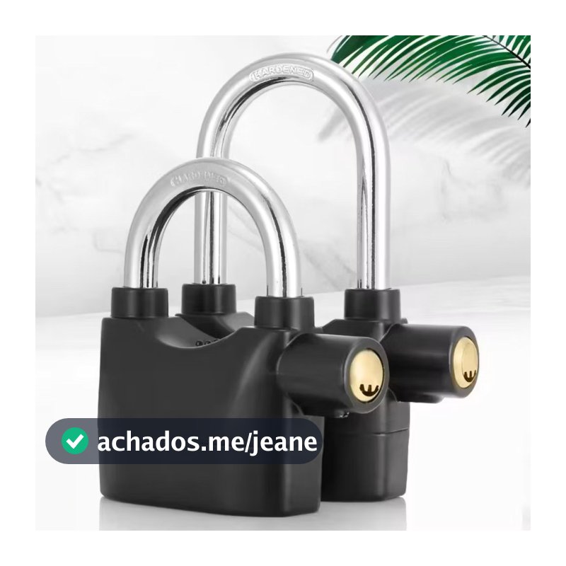 Cadeado antifurto para motocicleta com alarme sonoro
