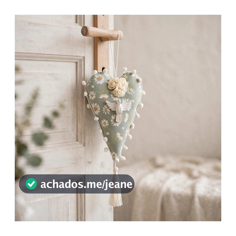 Pendente Coração Divino Espírito Santo para Porta Decoração Católica Enfeite de Parede .