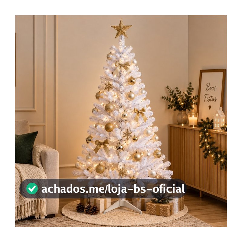 Árvore De Natal 1,50M Branca Decoração Natalina