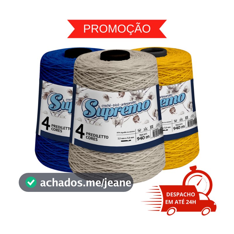 Barbante Prediletto Fio 4 Supremo Várias Cores