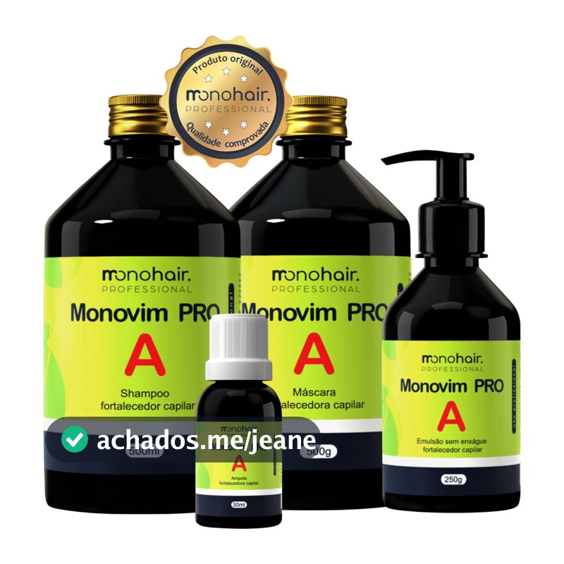 Kit Monovim Pro A Original Crescimento Capilar Acelerado - Autorizado pela Anvisa