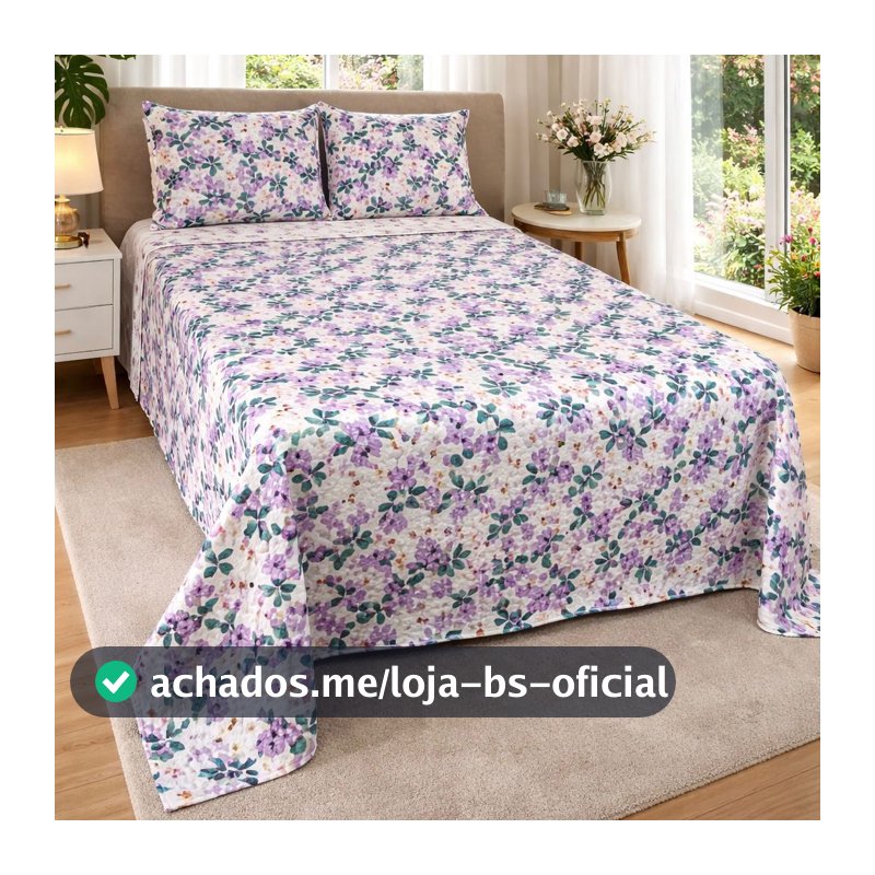 kit cobre leito dupla face estampado c/ fronhas