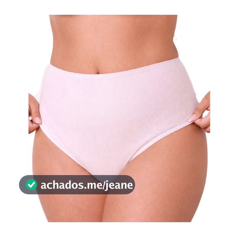Calcinha Cavada Canelada Fofatex 257 Plus Size