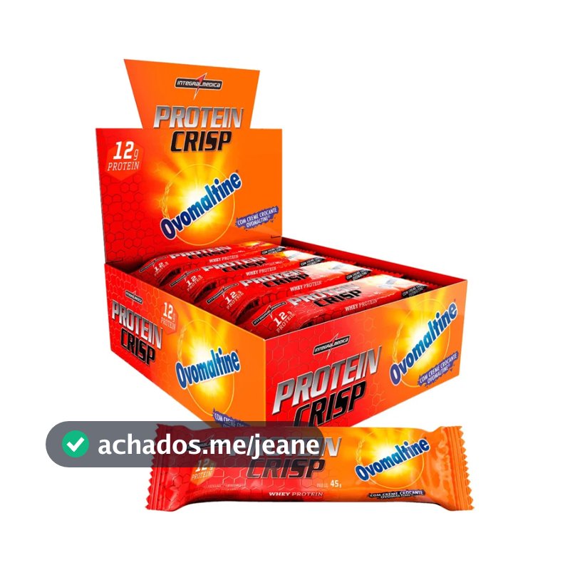 Barra de Proteína Crisp Bar Ovomaltine 12 unidades Integralmédica