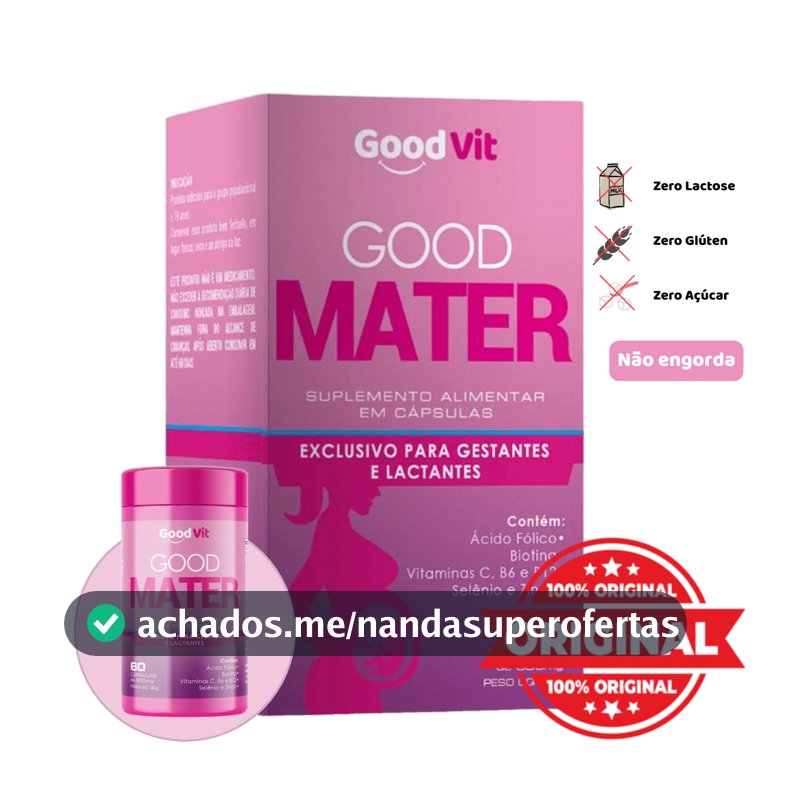 Good Mater Vitaminas para Gestantes Completo A–Z com Ácido Fólico 60 Cápsulas