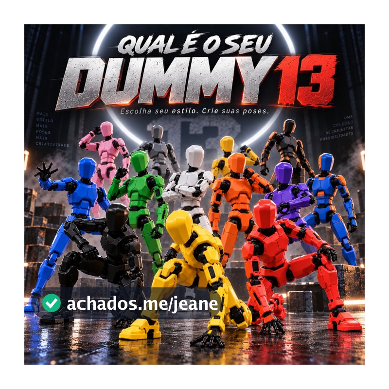 Boneco Dummy 13 Articulado 3D com Acessórios Figura Colecionável Criativo Infantil
