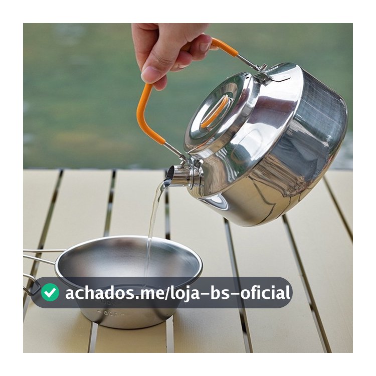 Cafeteira Inoxidável Ao Ar Livre Chaleira Portátil Leve Acampamento Bule De Chá Acampamento