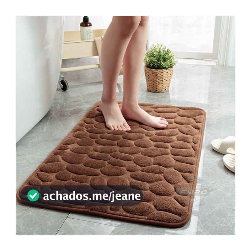 Tapete de banheiro decoração em relevo de paralelepípedos emchão lavatório banheira
