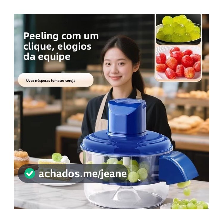 Descascador elétrico automático, adequado para uvas, tomates e frutas delicadas, uso doméstico em cozinha