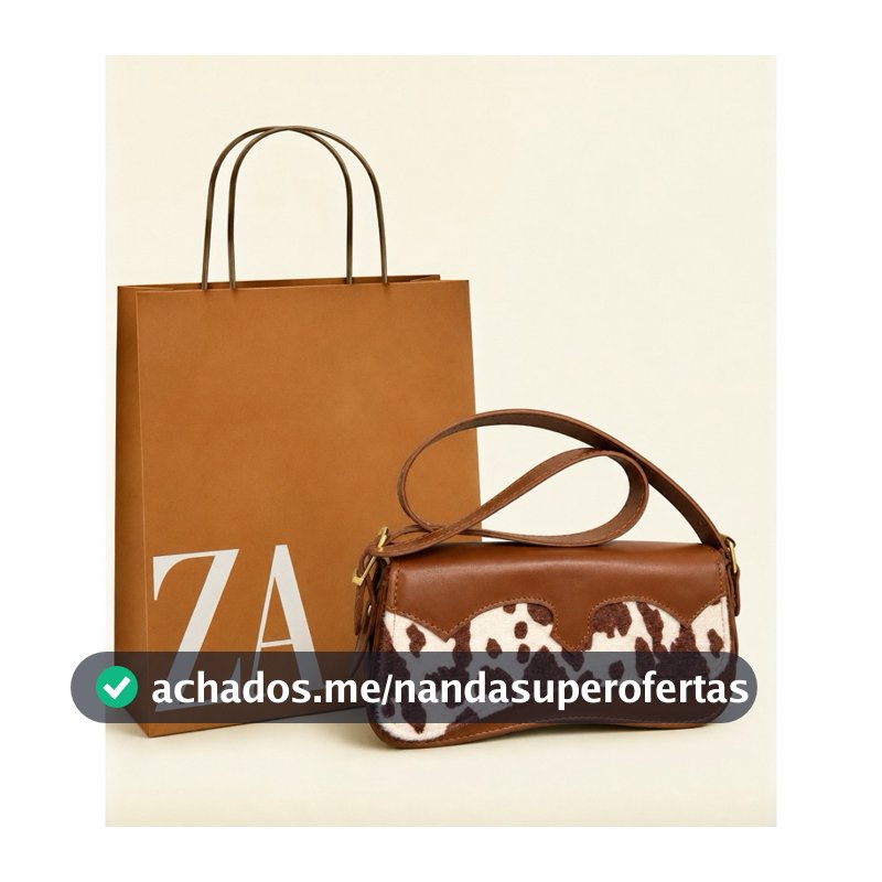 Bolsa Baguete Country de Ombro Feminina Estampa de Vaquinha Festa Vaquejada