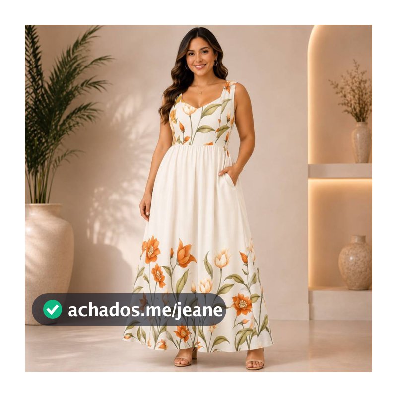 Vestido Longo  Floral Elegante e Delicado – Moda Evangélica,Soltinho,Cintura Marcada,Casual Chic Tendência 2026