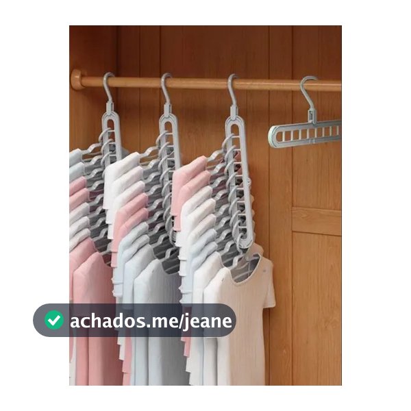 Kit Cabide Organizador Mágico + 10 Cabides Resistentes Economia Espaço Closet Lavanderia
