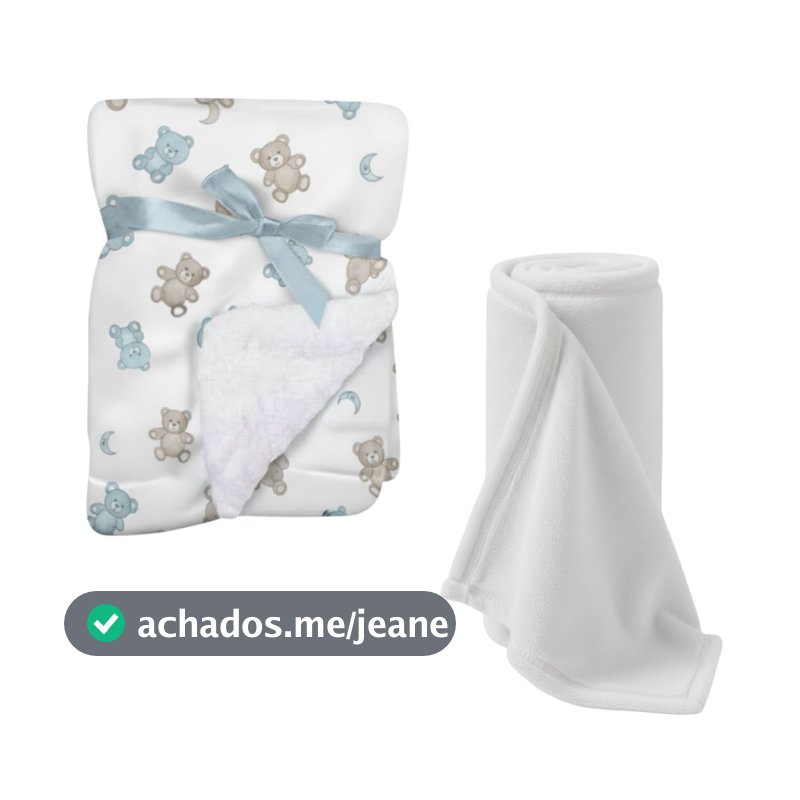Kit 2 Itens para Bebe - Cobertor dupla face sherpa + Manta soft - Kit cuidado do bebe