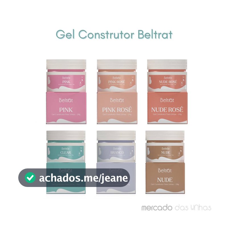 Gel Beltrat 24g Construtor Original Para Alongamento Unhas de Fibra Gel Led Uv Curvatura Firme