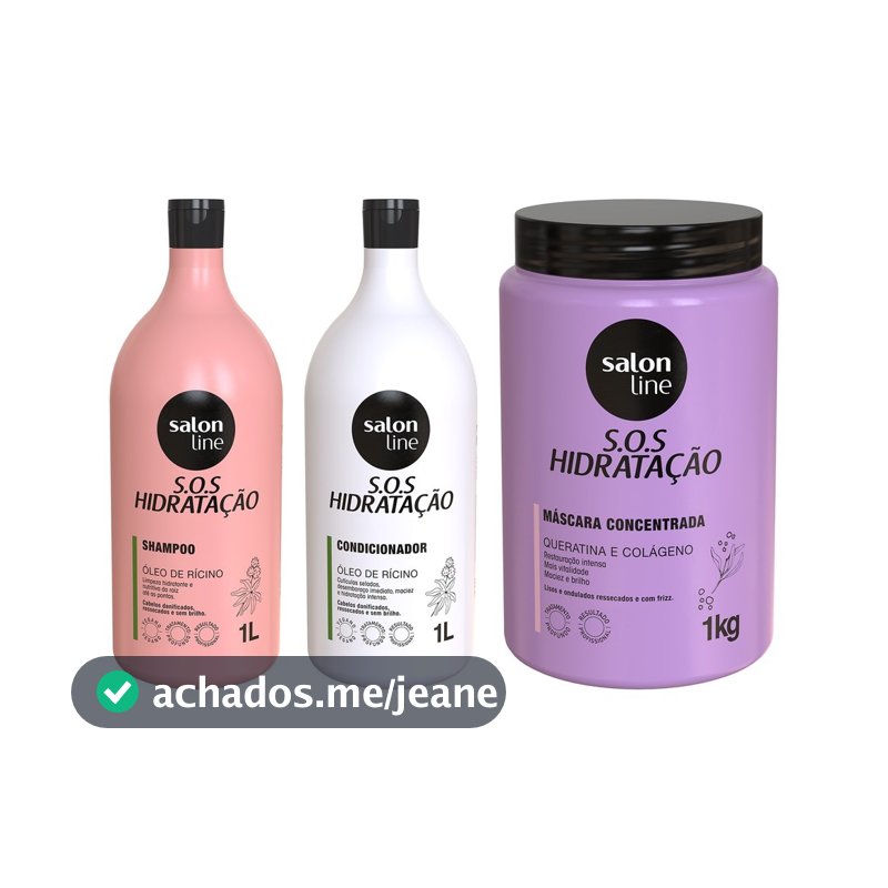 Kit SOS Hidratação Turbinado com Máscara Bio-Reconstrução Salon Line