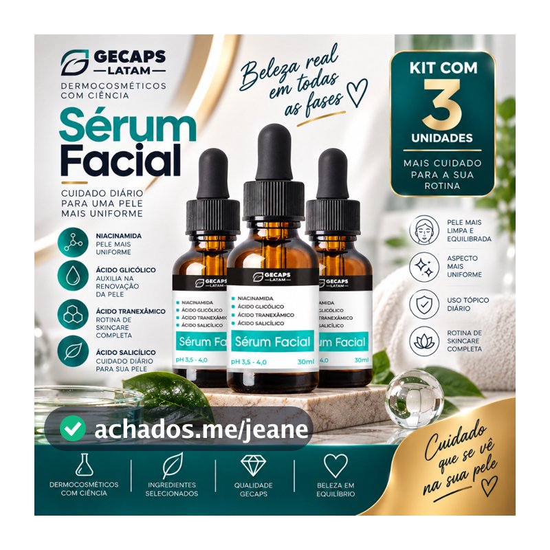 Combo 3x Sérum Clear Clareador  30ml